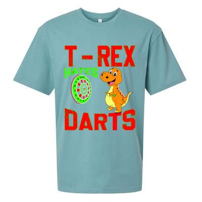 T Rex Hates Darts Sueded Cloud Jersey T-Shirt