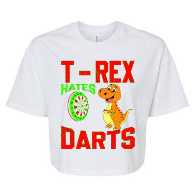 T Rex Hates Darts Bella+Canvas Jersey Crop Tee