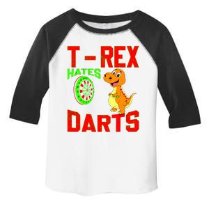 T Rex Hates Darts Toddler Fine Jersey T-Shirt