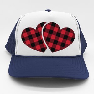 Two Red Hearts Valentine's Day Celebration Chocolate Lover Gift Trucker Hat