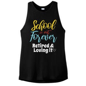 Teacher Retirement Humorous Quote Passionate Retire Educator Ladies PosiCharge Tri-Blend Wicking Tank