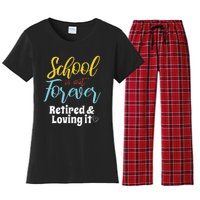 Teacher Retirement Humorous Quote Passionate Retire Educator Women's Flannel Pajama Set