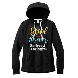 Teacher Retirement Humorous Quote Passionate Retire Educator Women's Fleece Hoodie