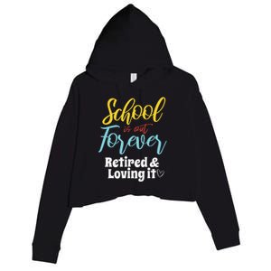 Teacher Retirement Humorous Quote Passionate Retire Educator Crop Fleece Hoodie