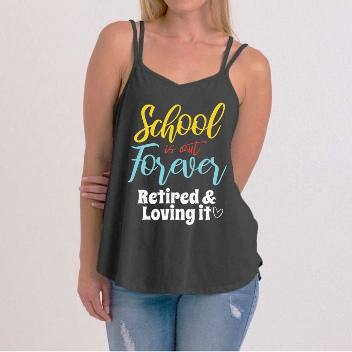 Teacher Retirement Humorous Quote Passionate Retire Educator Women's Strappy Tank