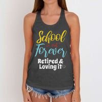 Teacher Retirement Humorous Quote Passionate Retire Educator Women's Knotted Racerback Tank