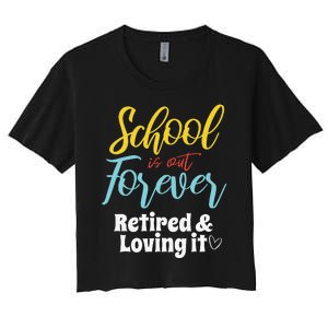 Teacher Retirement Humorous Quote Passionate Retire Educator Women's Crop Top Tee