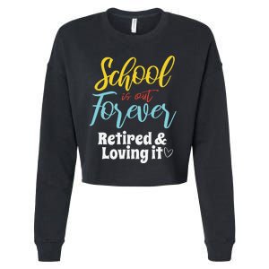 Teacher Retirement Humorous Quote Passionate Retire Educator Cropped Pullover Crew