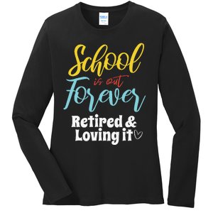 Teacher Retirement Humorous Quote Passionate Retire Educator Ladies Long Sleeve Shirt