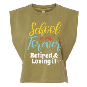 Teacher Retirement Humorous Quote Passionate Retire Educator Garment-Dyed Women's Muscle Tee