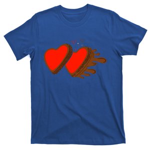 Two Red Hearts Valentine's Day Celebration Chocolate Lover Gift T-Shirt