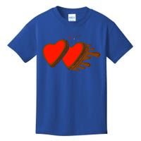 Two Red Hearts Valentine's Day Celebration Chocolate Lover Gift Kids T-Shirt