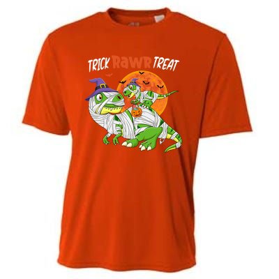 Trick Rawr Halloween Treat Pumpkin Dinosaur Mother T Rex Cool Gift Cooling Performance Crew T-Shirt