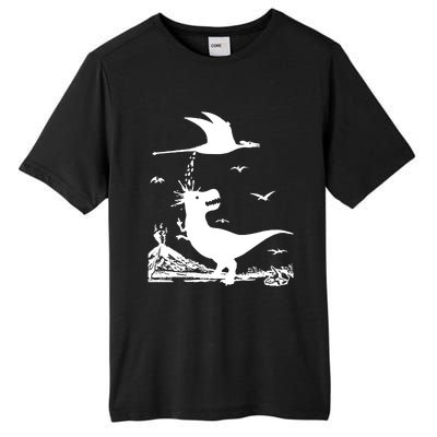 T Rex Hates Pterodactyl Tall Fusion ChromaSoft Performance T-Shirt