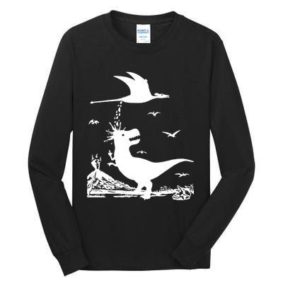 T Rex Hates Pterodactyl Tall Long Sleeve T-Shirt