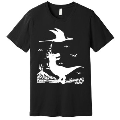 T Rex Hates Pterodactyl Premium T-Shirt