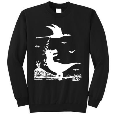 T Rex Hates Pterodactyl Tall Sweatshirt