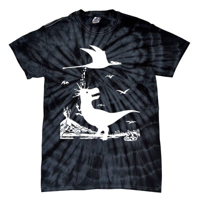 T Rex Hates Pterodactyl Tie-Dye T-Shirt