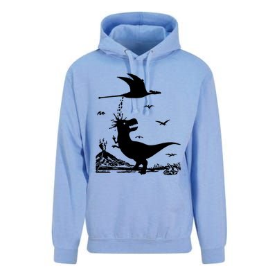 T Rex Hates Pterodactyl Unisex Surf Hoodie