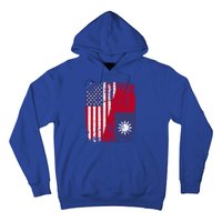 Taiwanese Roots Half American Flag Usa Taiwan Flag Gift Hoodie