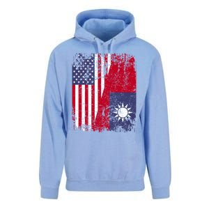 Taiwanese Roots Half American Flag Usa Taiwan Flag Gift Unisex Surf Hoodie