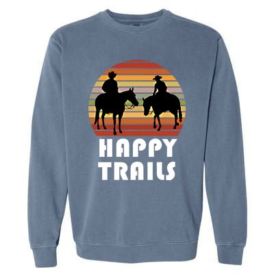 Trail Riding Horse Lover Gift For Cow Cow Gift Garment-Dyed Sweatshirt