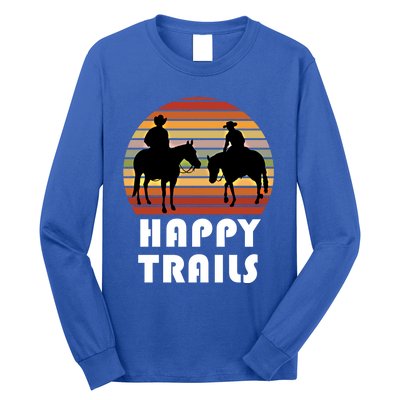 Trail Riding Horse Lover Gift For Cow Cow Gift Long Sleeve Shirt