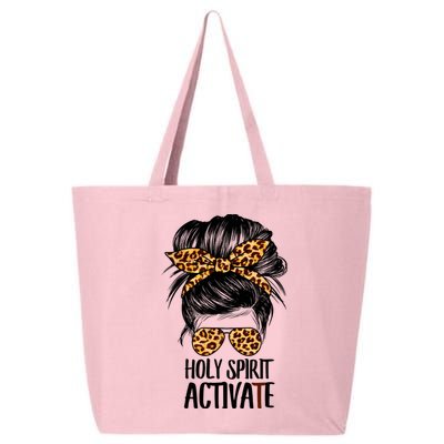 Trendy Religious Holy Spirit Cool Mom Life Leopard Print 25L Jumbo Tote