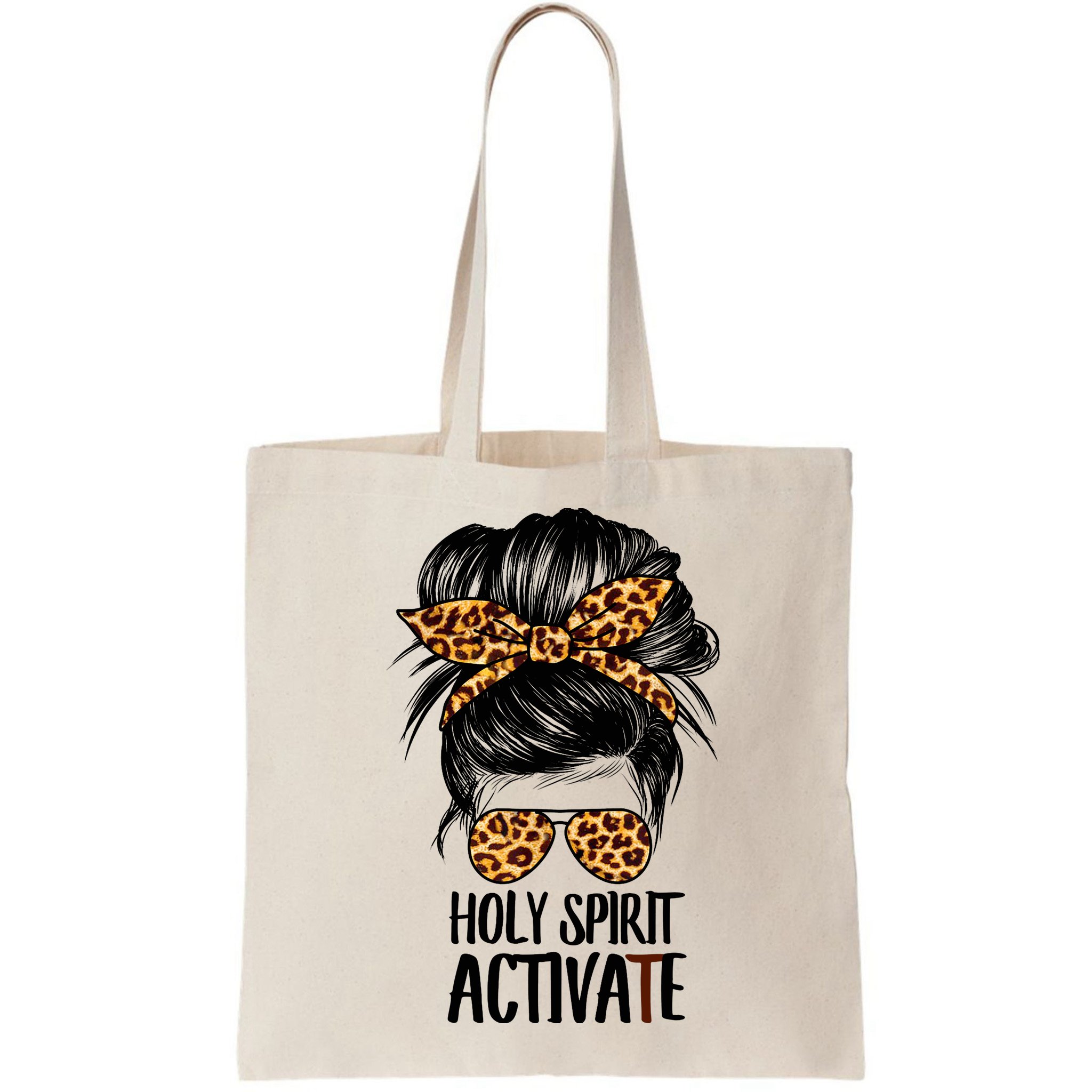 Trendy Religious Holy Spirit Cool Mom Life Leopard Print Bag