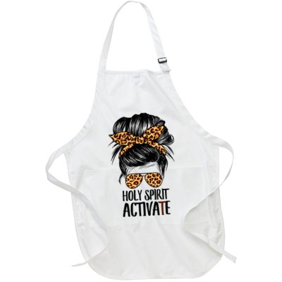 Trendy Religious Holy Spirit Cool Mom Life Leopard Print Apron