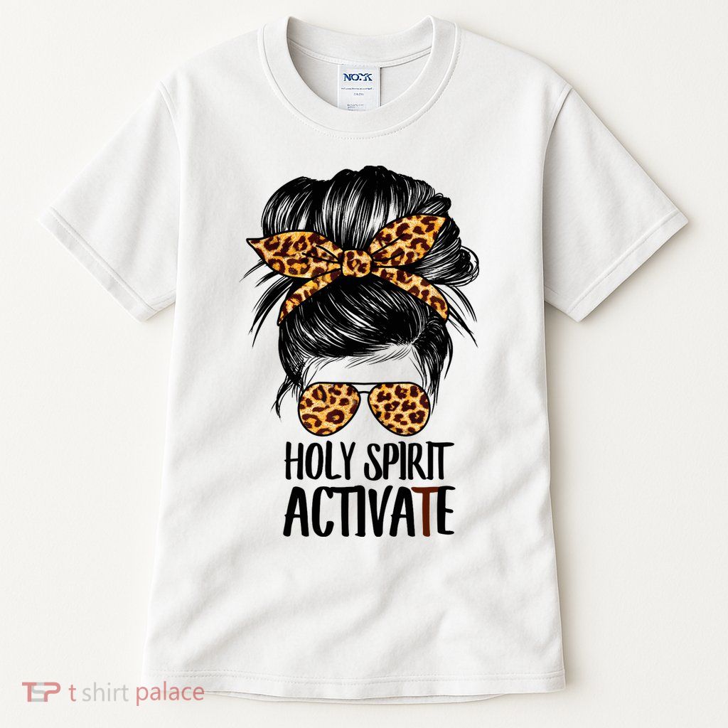 Trendy Religious Holy Spirit Cool Mom Life Leopard Print Tall T-Shirt