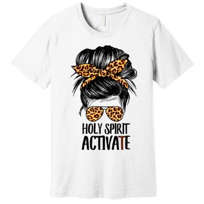 Trendy Religious Holy Spirit Cool Mom Life Leopard Print Premium T-Shirt