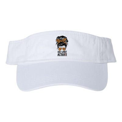 Trendy Religious Holy Spirit Cool Mom Life Leopard Print Visor
