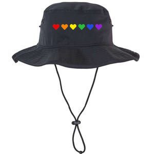 Tiny Rainbow Hearts Subtle Pride Month Flag Legacy Cool Fit Booney Bucket Hat