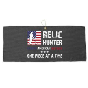 Trending Relic Hunter Metal Detector Treasure Hunting Us Flag Large Microfiber Waffle Golf Towel