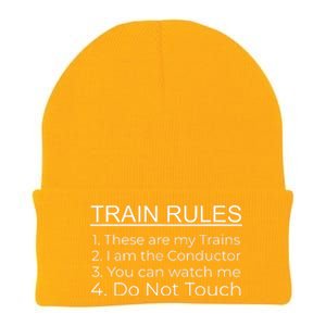 Train Rules Ho O G N Gauge Train Track Knit Cap Winter Beanie