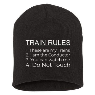 Train Rules Ho O G N Gauge Train Track Short Acrylic Beanie