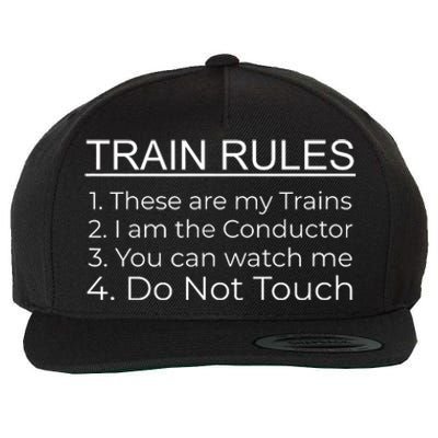 Train Rules Ho O G N Gauge Train Track Wool Snapback Cap