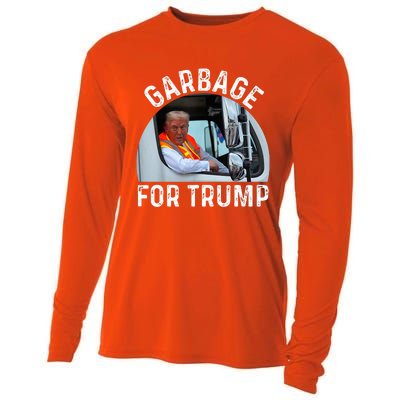 Trump Rides In Garbage Truck S Garbage For Trump Cooling Performance Long Sleeve Crew