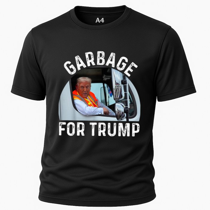 Trump Rides In Garbage Truck S Garbage For Trump Cooling Performance Crew T-Shirt