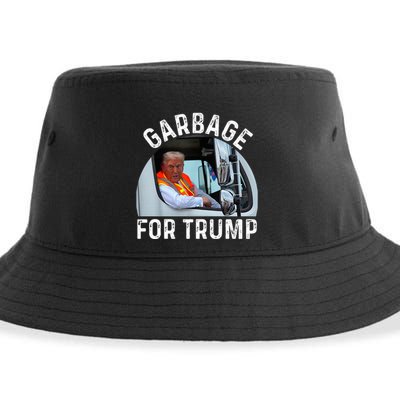 Trump Rides In Garbage Truck S Garbage For Trump Sustainable Bucket Hat