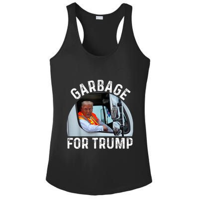 Trump Rides In Garbage Truck S Garbage For Trump Ladies PosiCharge Competitor Racerback Tank