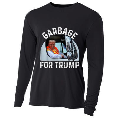 Trump Rides In Garbage Truck S Garbage For Trump Cooling Performance Long Sleeve Crew