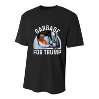 Trump Rides In Garbage Truck S Garbage For Trump Youth Performance Sprint T-Shirt
