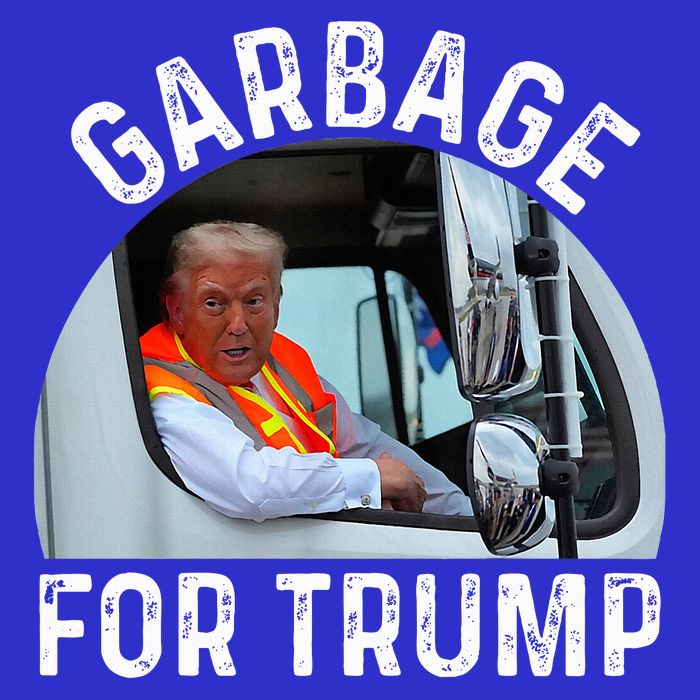 Trump Rides In Garbage Truck S Garbage For Trump Sustainable Knit Beanie