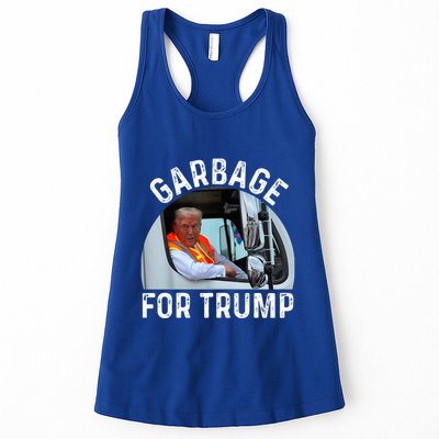 Trump Rides In Garbage Truck S Garbage For Trump Womens Tank Top