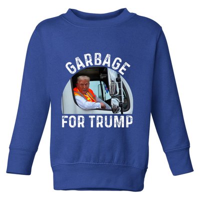 Trump Rides In Garbage Truck S Garbage For Trump Toddler Sweatshirt