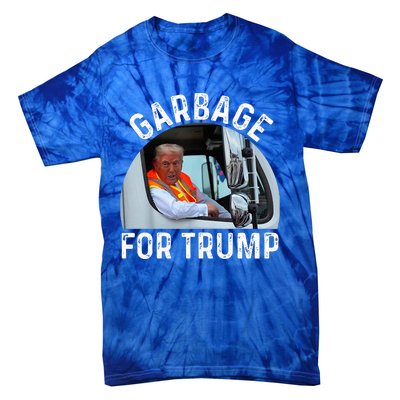 Trump Rides In Garbage Truck S Garbage For Trump Tie-Dye T-Shirt