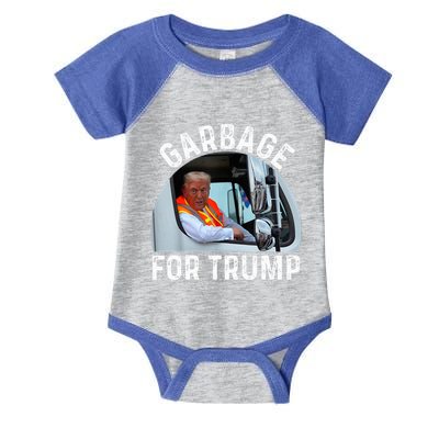 Trump Rides In Garbage Truck S Garbage For Trump Infant Baby Jersey Bodysuit