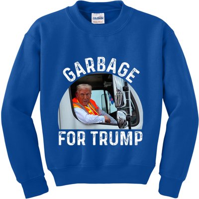 Trump Rides In Garbage Truck S Garbage For Trump Kids Sweatshirt